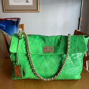 COPY - 😻 Guia’s Italian Green Patent Leather Bag Chain Strap Gold Hardware Quil